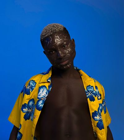 Portrait on cobalt backdrop — Mari Petra on Pexels