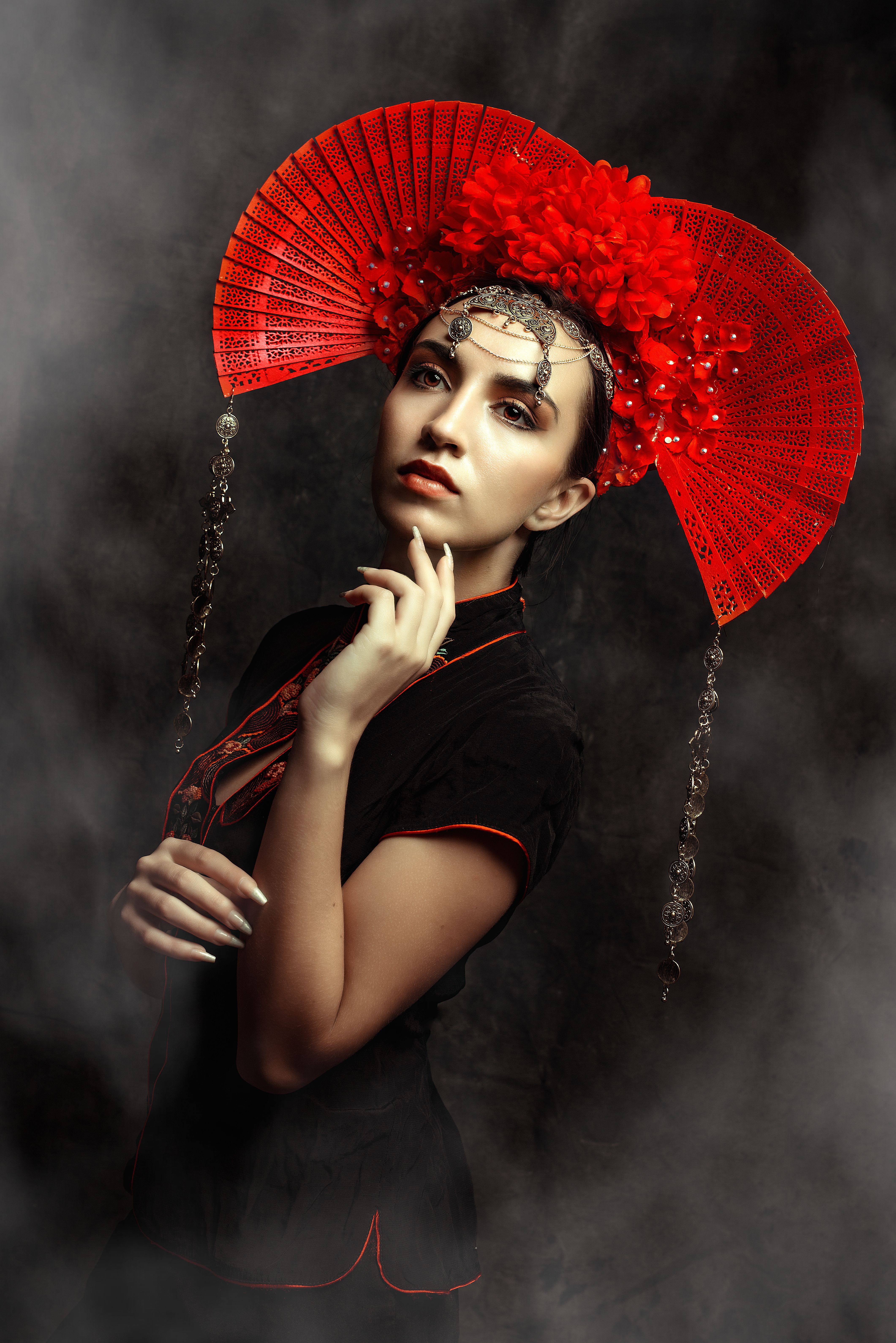 Portrait of a Woman Wearing Traditional Clothing · Free Stock Photo