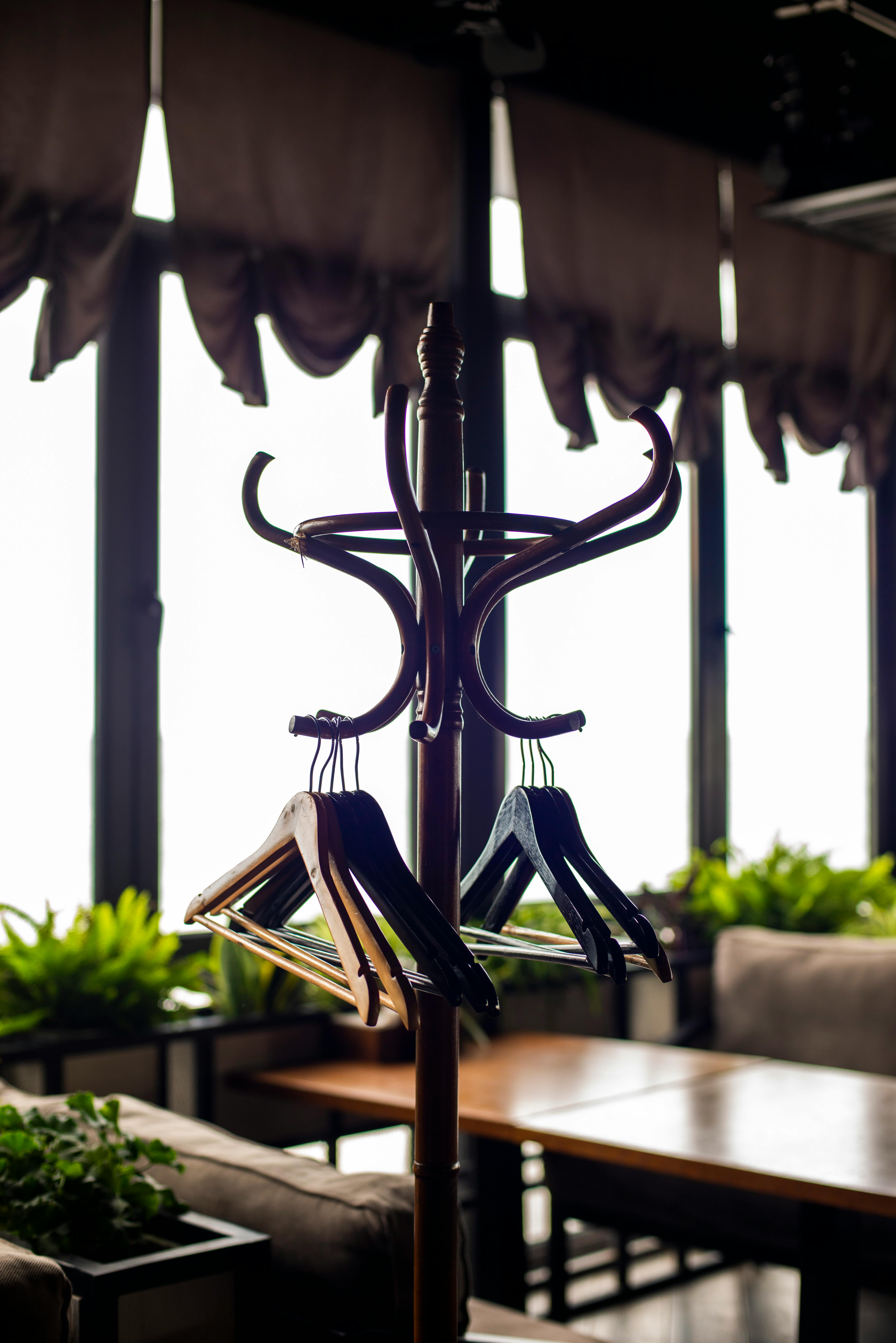 Hangers on a Coat Rack · Free Stock Photo