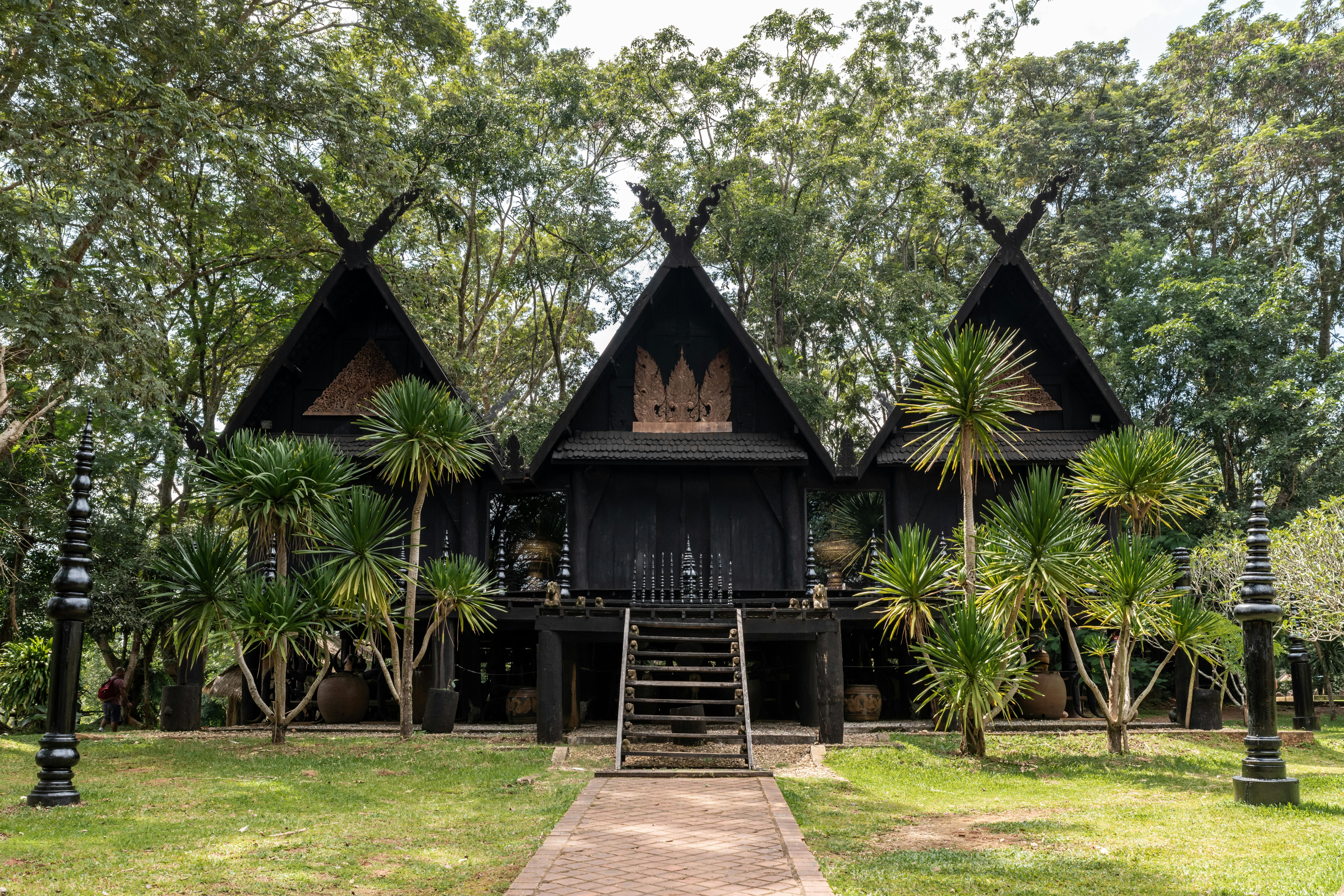 Traditional Thai temple-style structure in Chiang Rai