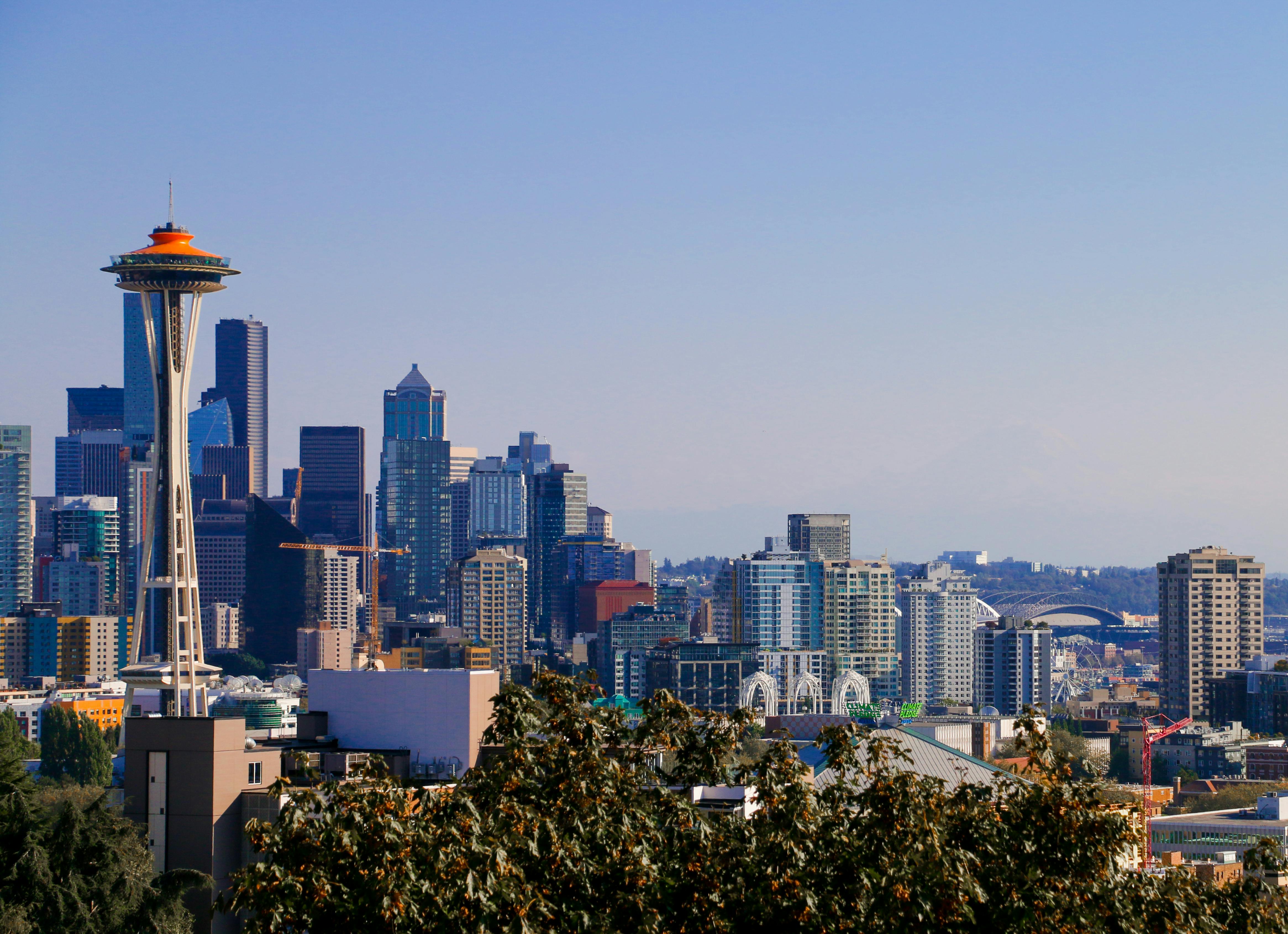 seattle cityscape with space needle