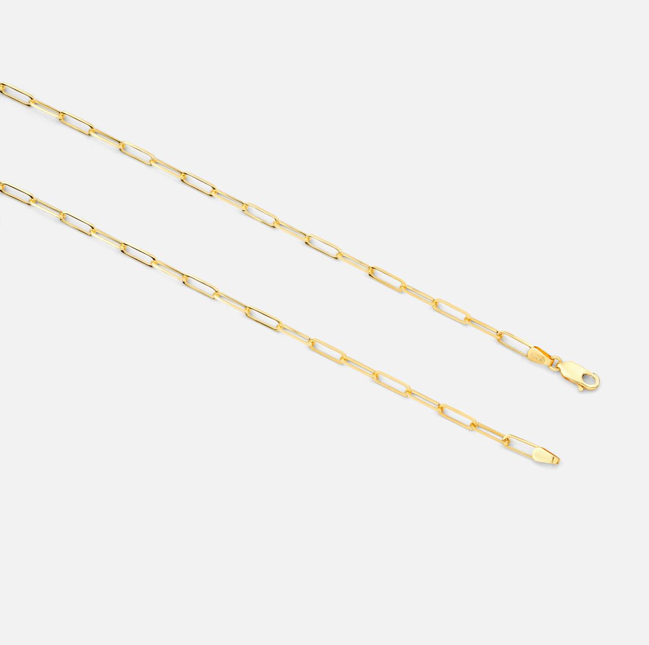 Classic Gold Chain Necklace On A Neutral Background