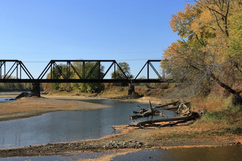 Free stock photo of bridge, railroad bridge, railroad tracks Stock Photo