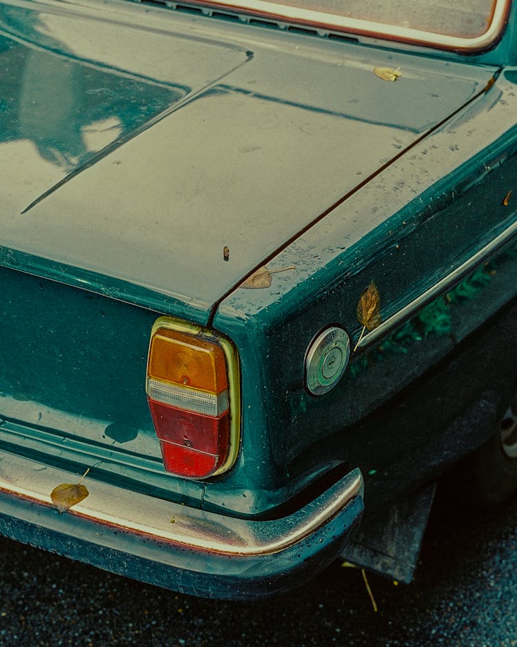 Close Up Of Vintage Car Back