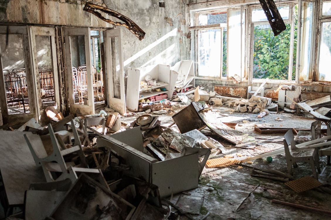 Fotobanka s bezplatnými fotkami na tému budova, Černobyľ, dezolátny