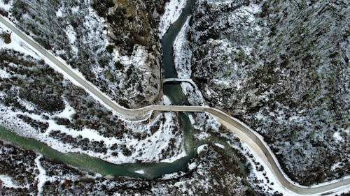 Gratis lagerfoto af droneoptagelse, forkølelse, frost