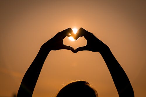 Free stock photo of golden sun, hand, hands