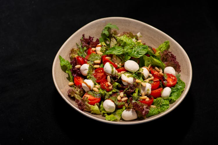 Vegetable Salad In Ceramic Bowl