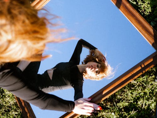 Artistic mirror reflection beauty