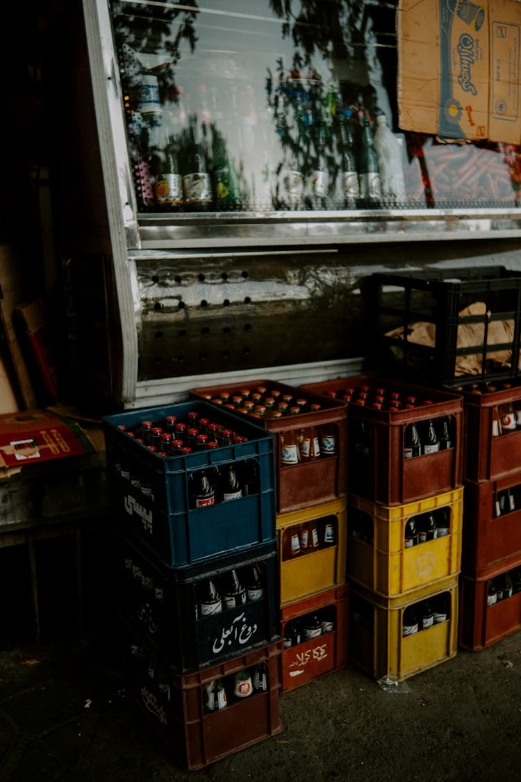 Beer Bottles In Crates 