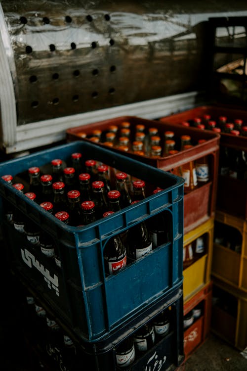 Beer Bottles in Boxes