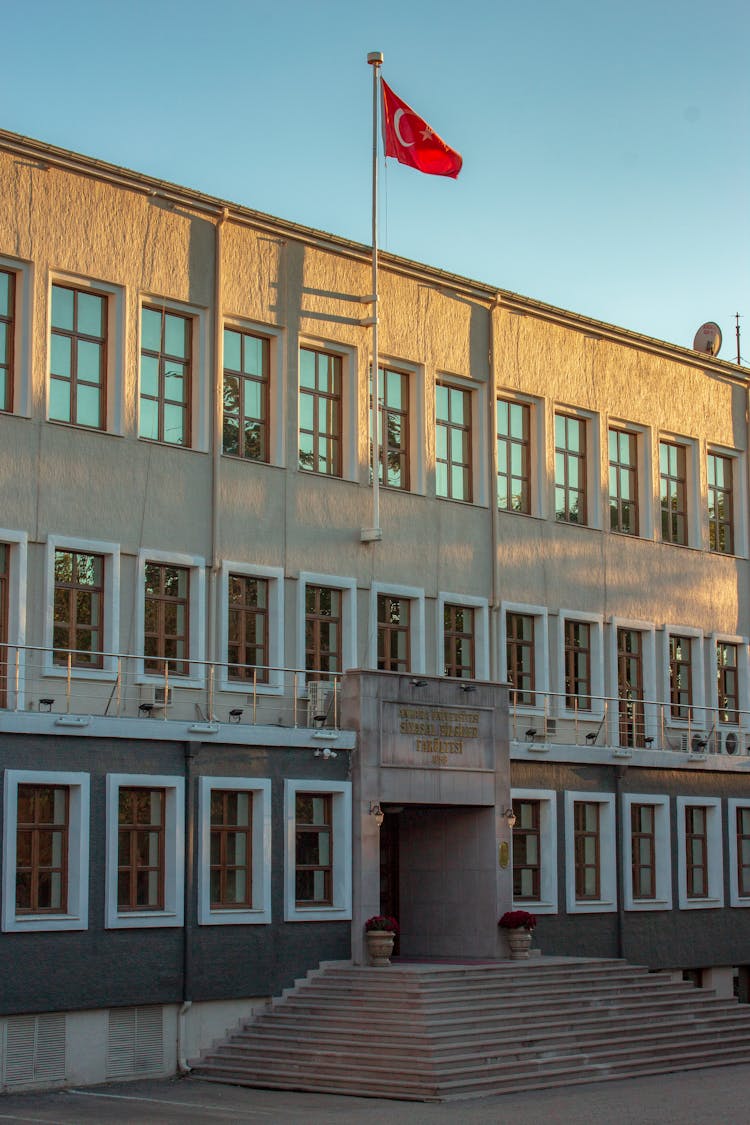 Facade Of The Faculty Of Political Science Of The University Of Ankara In Turkey