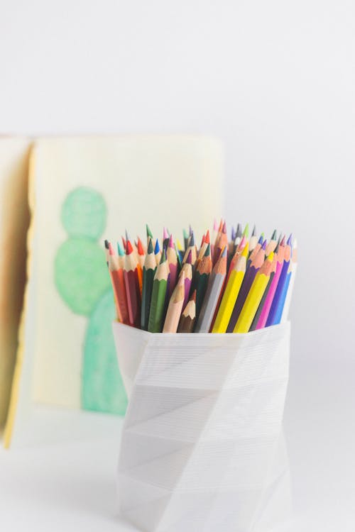 Close-Up Shot of Color Pencils