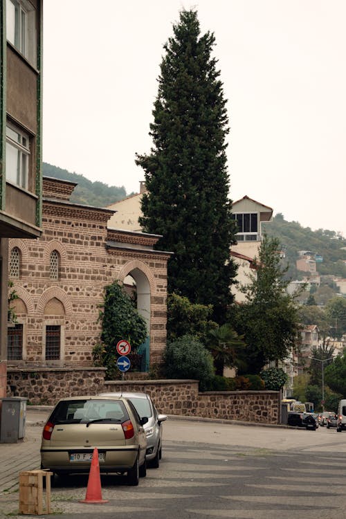 Cars Parked outside a Building