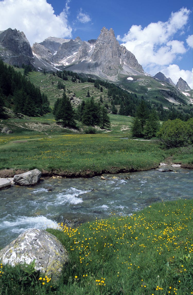 Beautiful Claree Valley In Nevache, Alps, France 