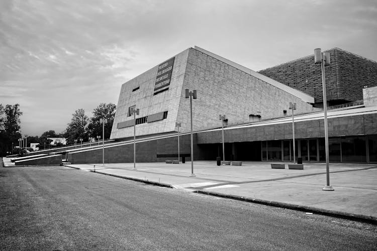 Clouds Over Building In Black And White