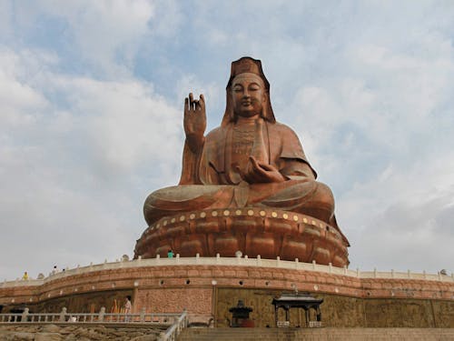 Huge Buddha Statue on Traditional Temple