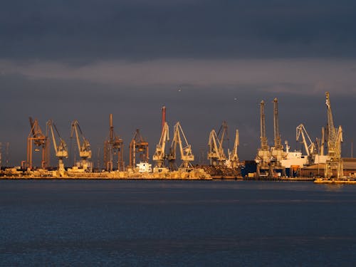 Kostnadsfri bild av hamn, hamnkranar, hav