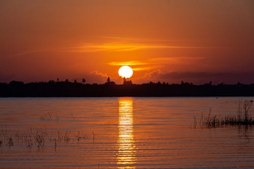 A Scenic Sunrise at a Lagoon in Jericoacoara, Brazil