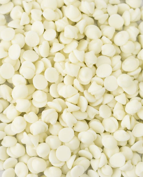 Texture of White Chocolate Bits