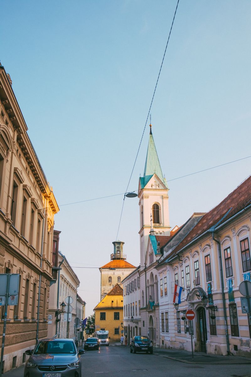 Street in Upper Town of Zagreb, Croatia