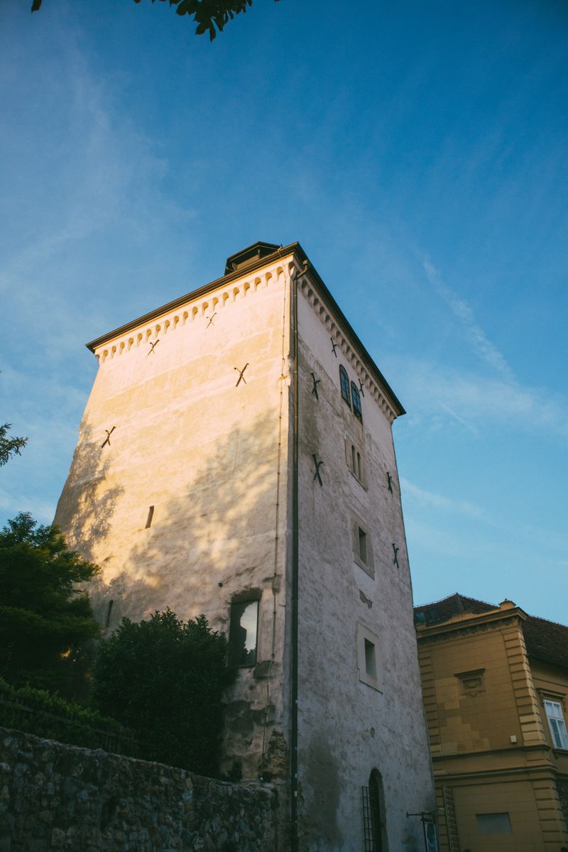 The Lotrscak Tower in Zagreb, Croatia