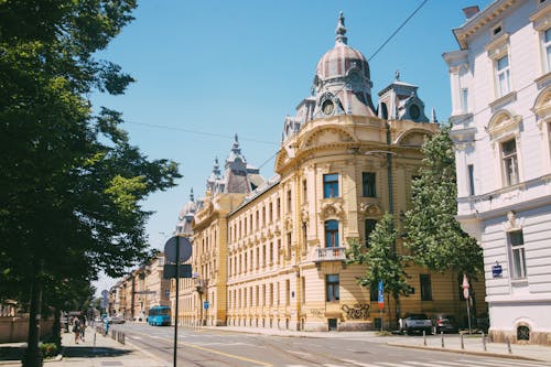 Free Street with Old Buildings Stock Photo