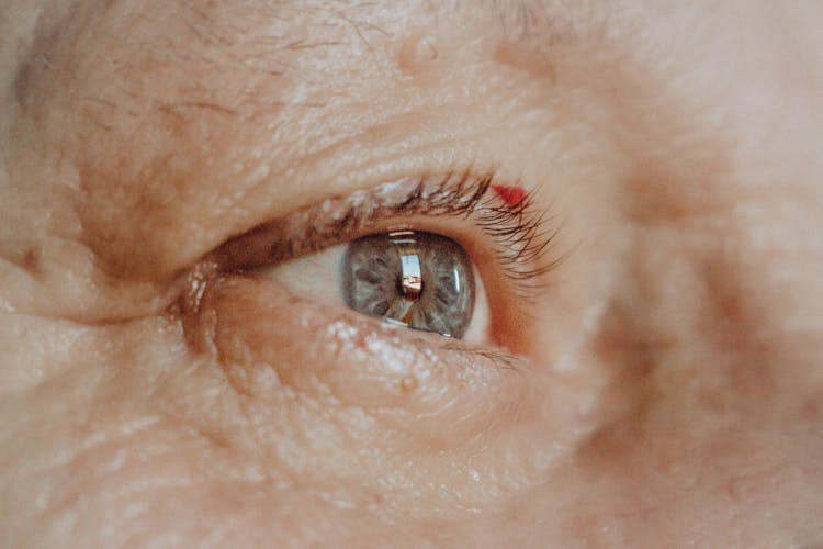 A Person's Eye In Close-Up Photography