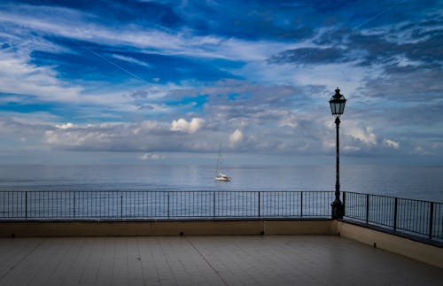 Lamp on a Harbor by the Sea 