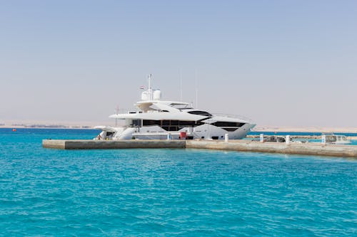 Luxury Yacht at Sea 