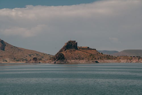 Pertek Castle on the Seashore in Turkey 