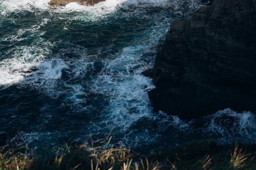 Waves Crashing on Coast