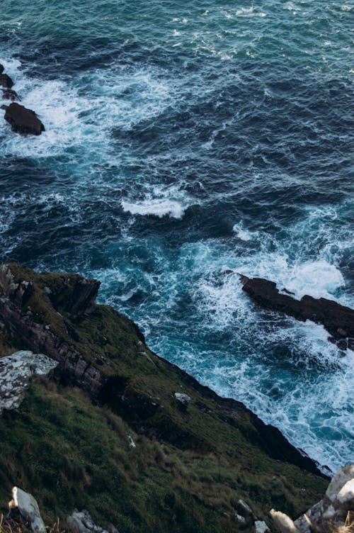 Rough Sea and Rocky Coast