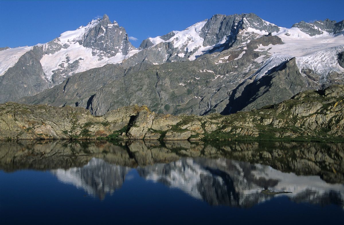 An alpine lake in the French mountains