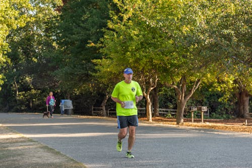 Man Jogging in Park