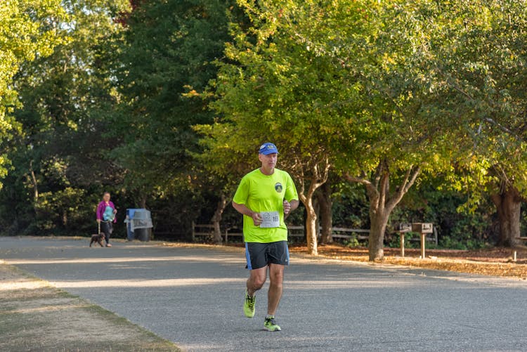 Man Jogging In Park