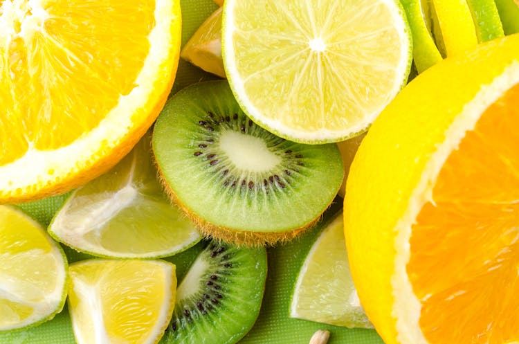 Photo Of Sliced Kiwi, Lemon, And Orange Fruits