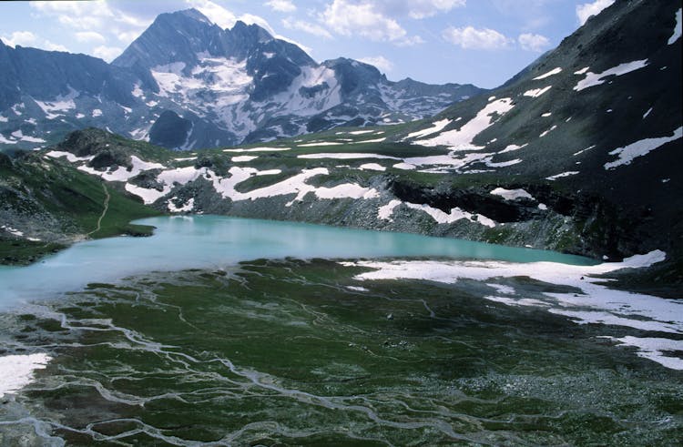 View Of Mountains With Snow 