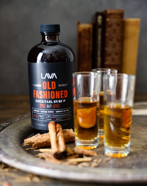 Free LAVA Spicy Cinnamon Whiskey Old Fashioned  Mix Stock Photo