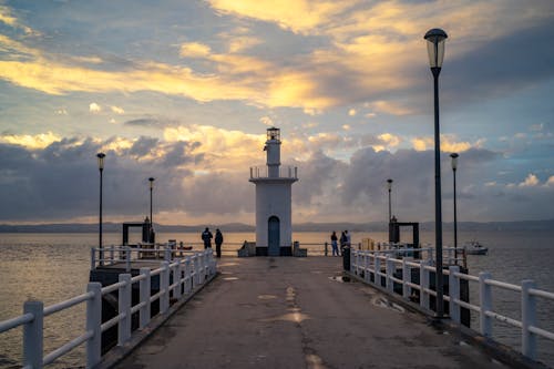 People at the Alcochete Lighthouse