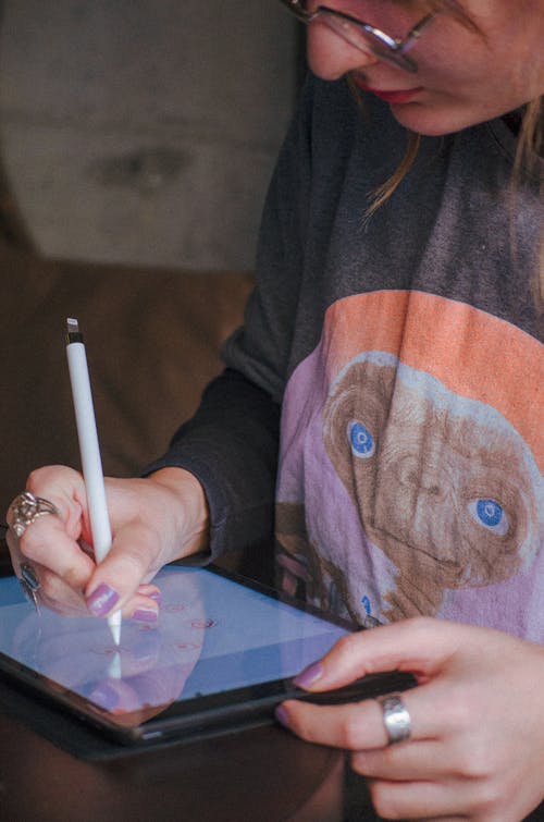 Woman Using a Tablet Computer