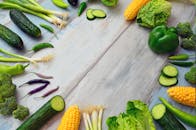 Assorted Vegetables on Brown Wooden Table