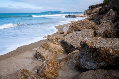 Photograph of Big Rocks Near the Sea