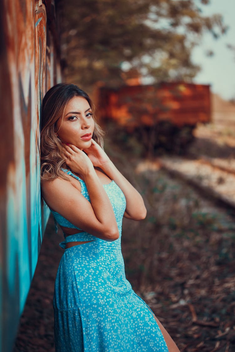 Woman In Dress Posing