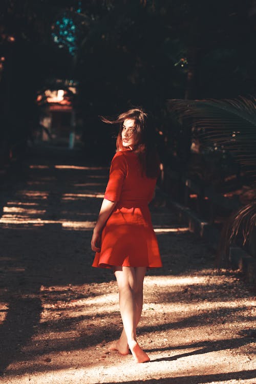 Woman in Red Dress