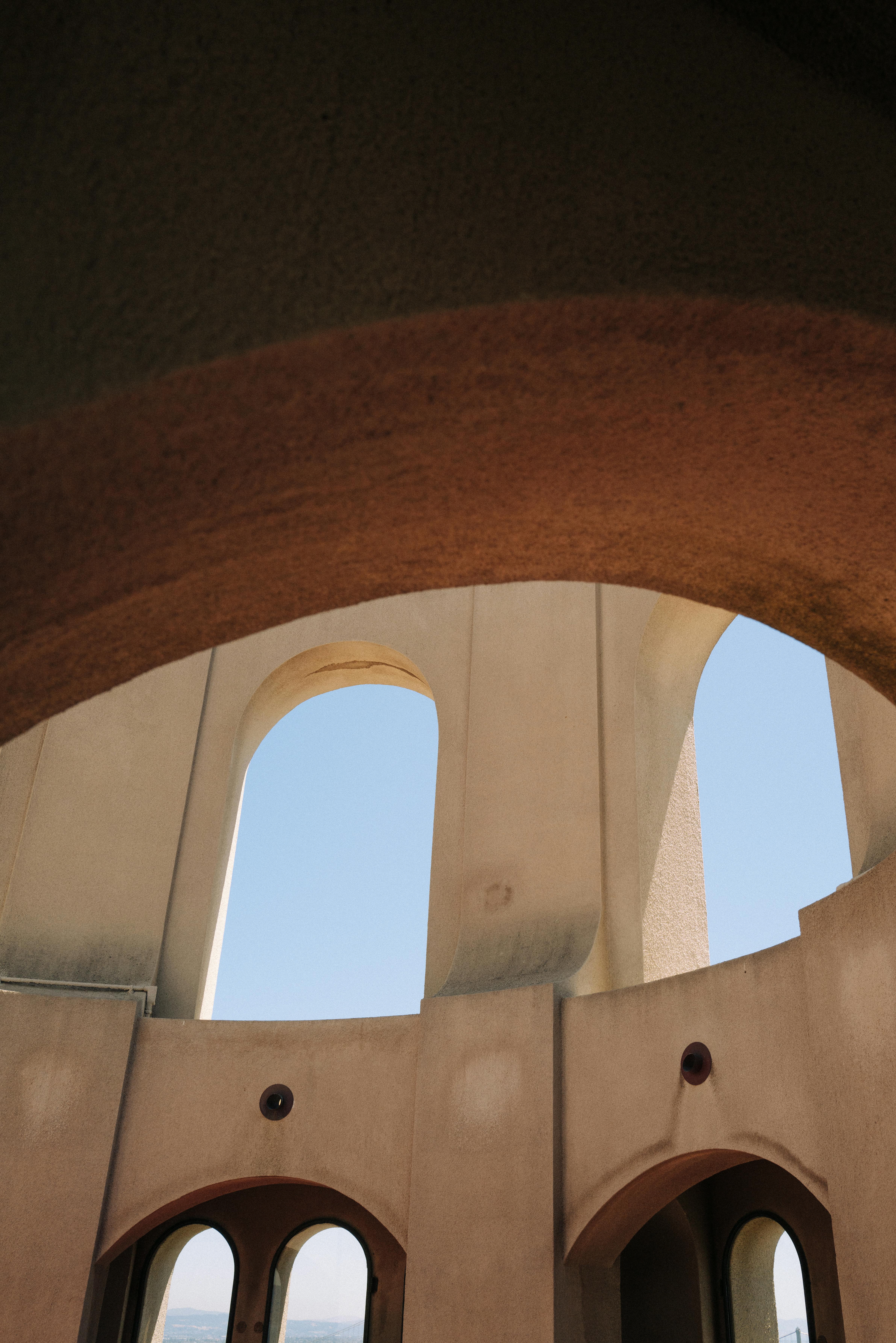 interior of the coit tower san francisco california usa