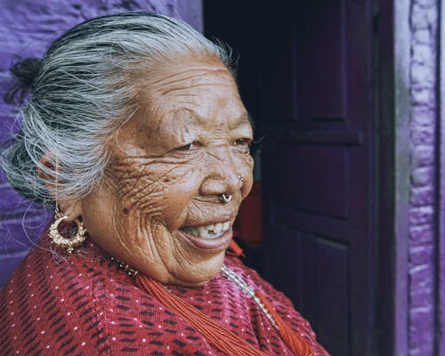 Close Up Photo of an Elderly Woman