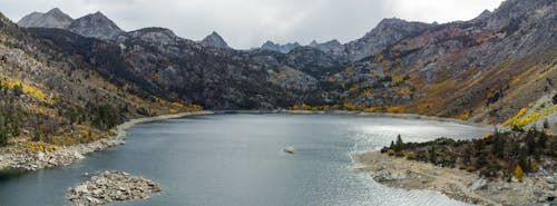 Lake Surrounded by Rocky mountains