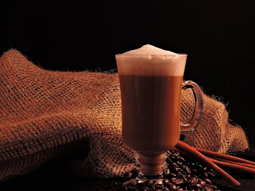 Free stock photo of cinnamon sticks, coffee, cup