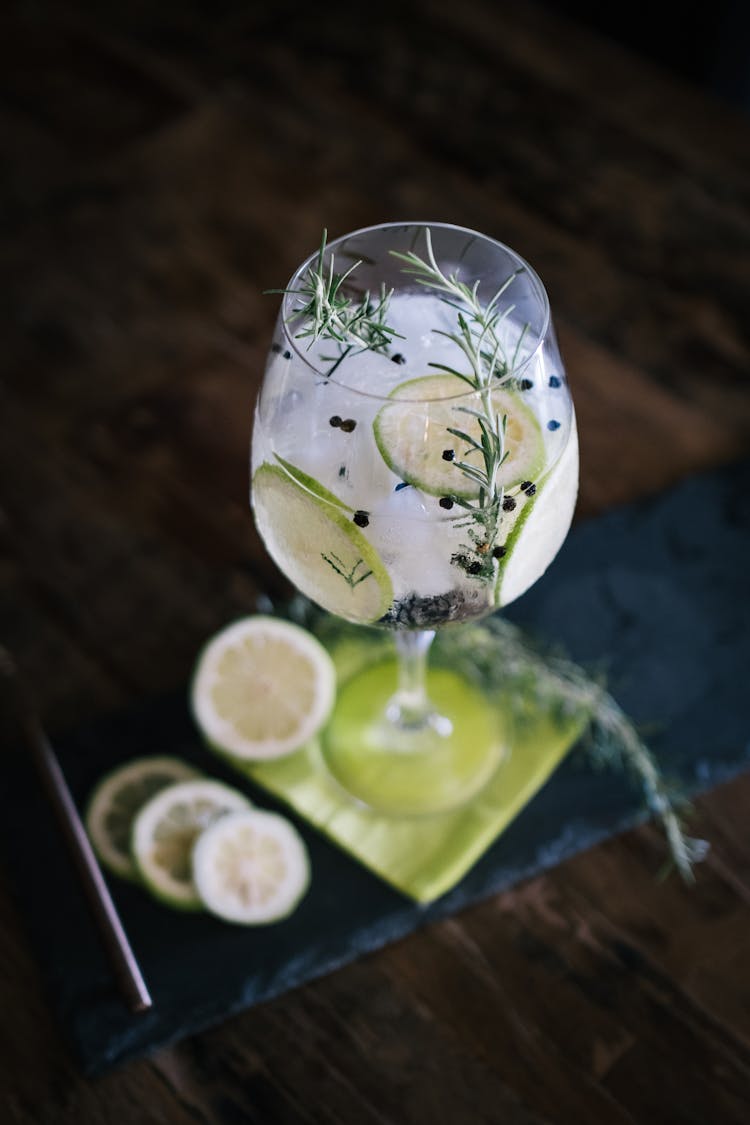 Close-Up Shot Of A Glass Of Drink